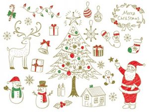 手描き風 クリスマスの無料イラスト素材 かわいい おしゃれ