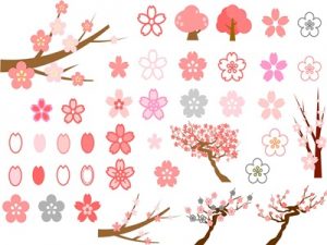 桜　梅　イラスト　素材　無料　フリー