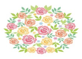 薔薇　バラ　イラスト　背景　壁紙　無料　フリー