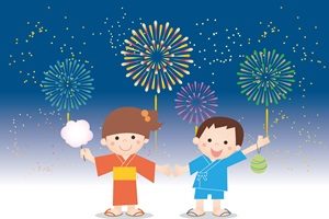 花火　イラスト　幼稚園　子供　男の子　女の子　無料　フリー　かわいい