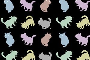 猫　イラスト　シルエット　カラー　無料　フリー