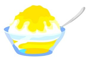 かき氷　イラスト　レモン　無料　フリー　かわいい　おしゃれ