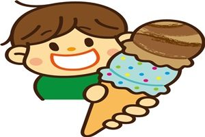 無料 アイスを食べるイラスト 女の子 男の子 動物 じゃぱねすくライフ