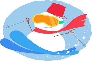 雪だるま　スキー　イラスト　無料　フリー　かわいい　おしゃれ　かっこいい