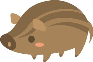 ウリ坊　イラスト　横向き　無料　フリー