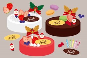 無料 かわいいクリスマスケーキのイラスト 商用フリー じゃぱね