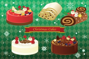 無料 かわいいクリスマスケーキのイラスト 商用フリー じゃぱね