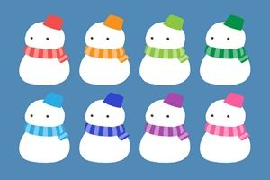 無料 商用フリー 雪だるまのイラスト かわいい おしゃれ じゃぱねすくライフ