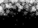 雪の結晶　イラスト　白黒　シルエット　背景　無料　商用フリー