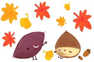 かわいい おしゃれ 栗のイラスト 無料 商用フリー じゃぱね