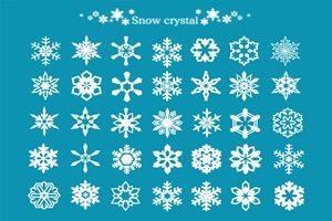 雪の結晶　イラスト　素材　無料　商用フリー
