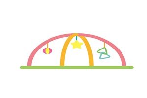 赤ちゃん　ベビージム　おもちゃ　イラスト　無料　商用フリー