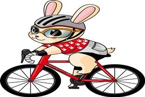 うさぎ　イラスト　自転車　無料　商用フリー